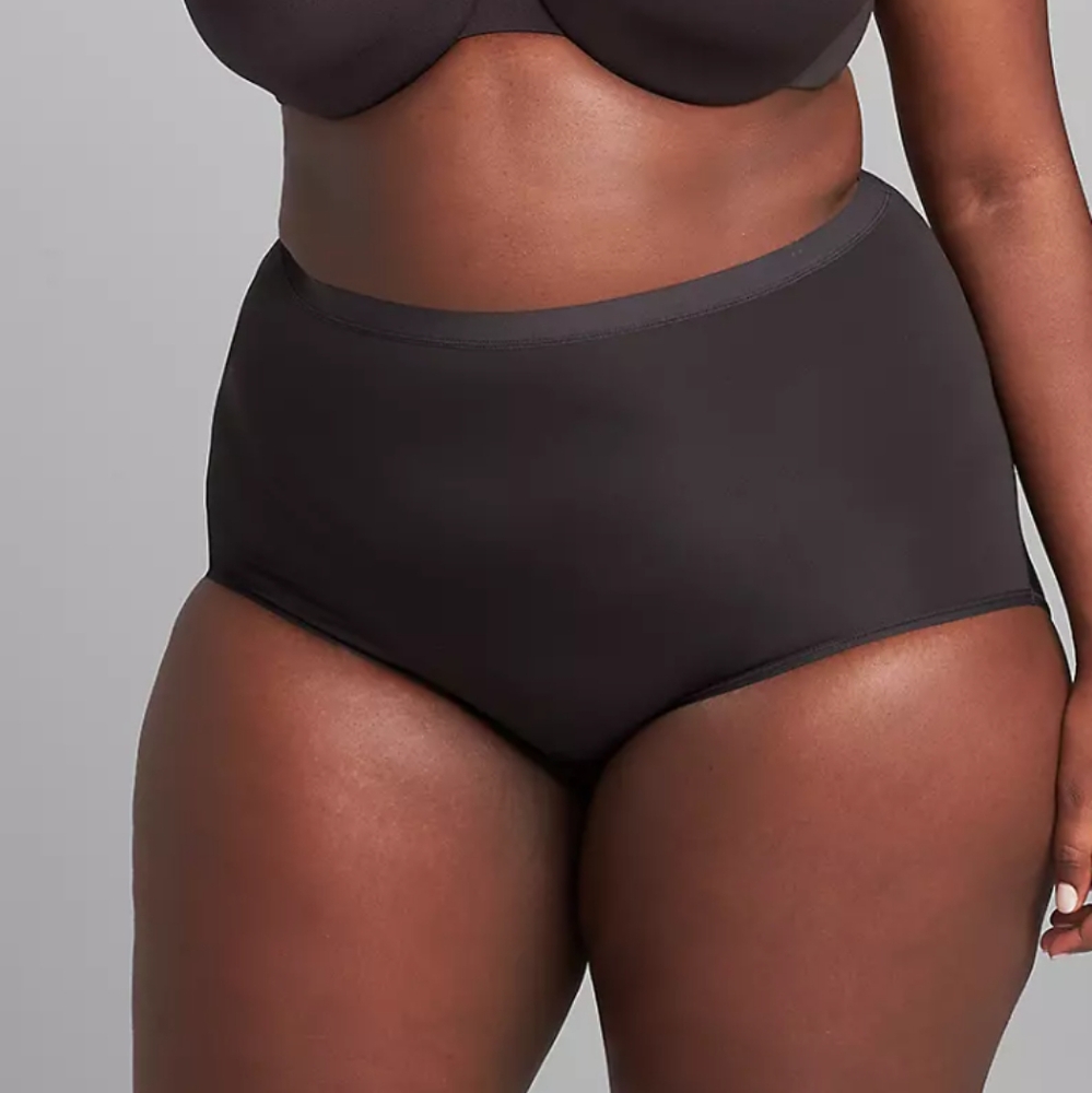 Lane Bryant No-Show High-Waist Brief Panty in Black - 14/16